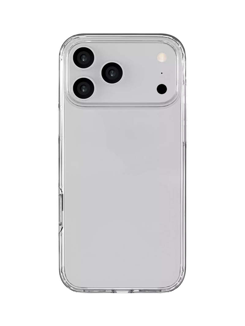 QDOS hybrid case for iPhone 17 Pro Max clear - British product