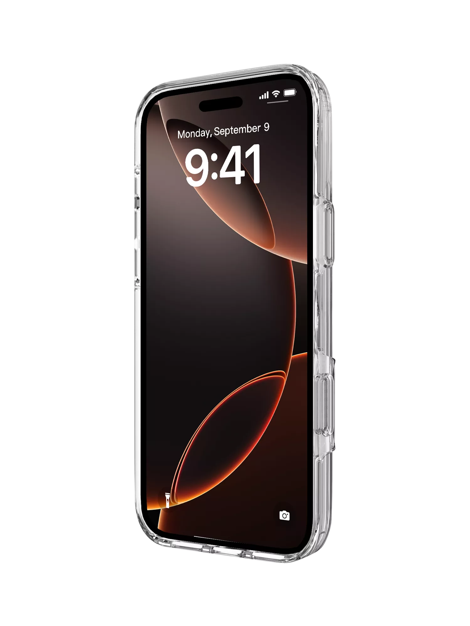 QDOS hybrid case for iPhone 17 Pro Max clear - British product