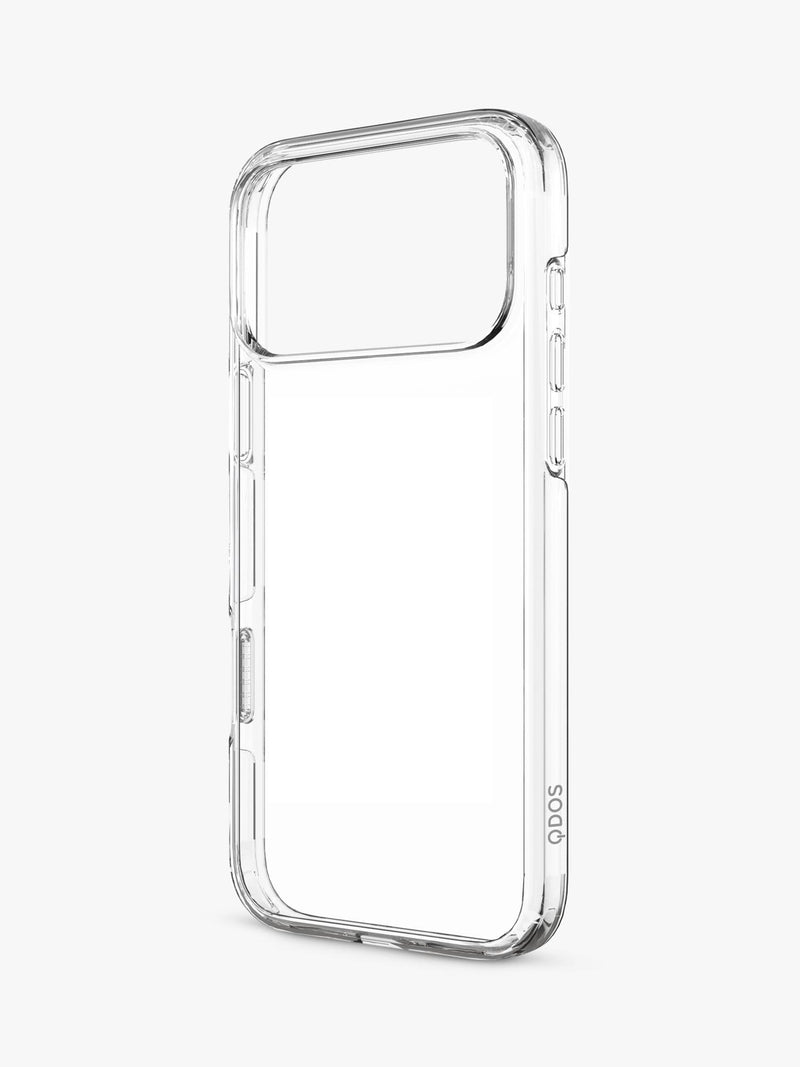 QDOS hybrid case for iPhone 17 Pro Max clear - British product