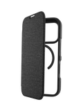 QDOS iPhone 17 Pro folio case in clear and black, UK version