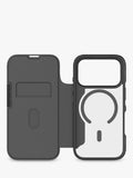 QDOS iPhone 17 Pro folio case in clear and black, UK version