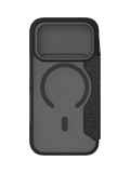 QDOS iPhone 17 Pro folio case in clear and black, UK version