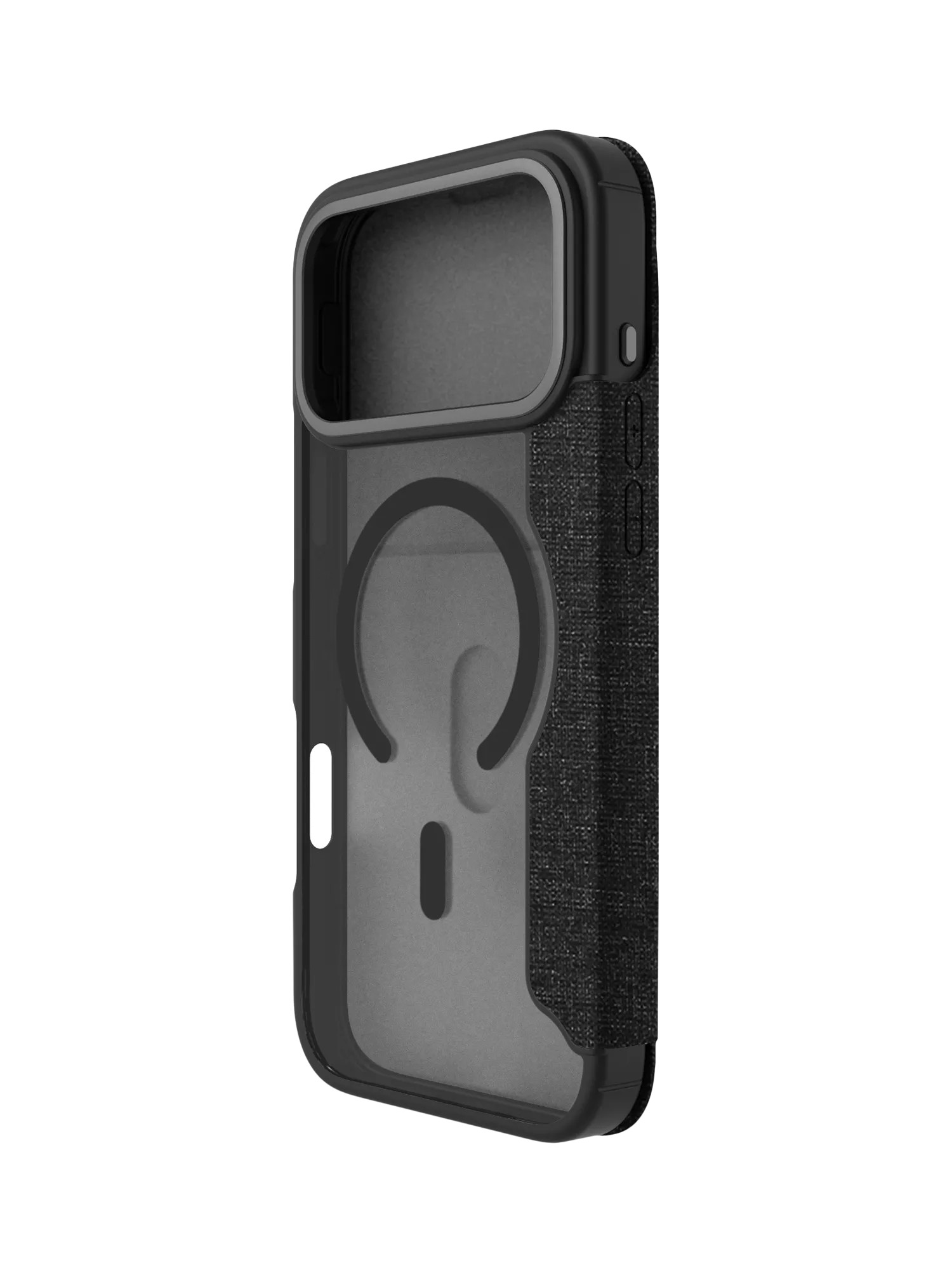 QDOS Hybrid Fold Folio Case Clear Black for iPhone 17 Pro Max, UK version