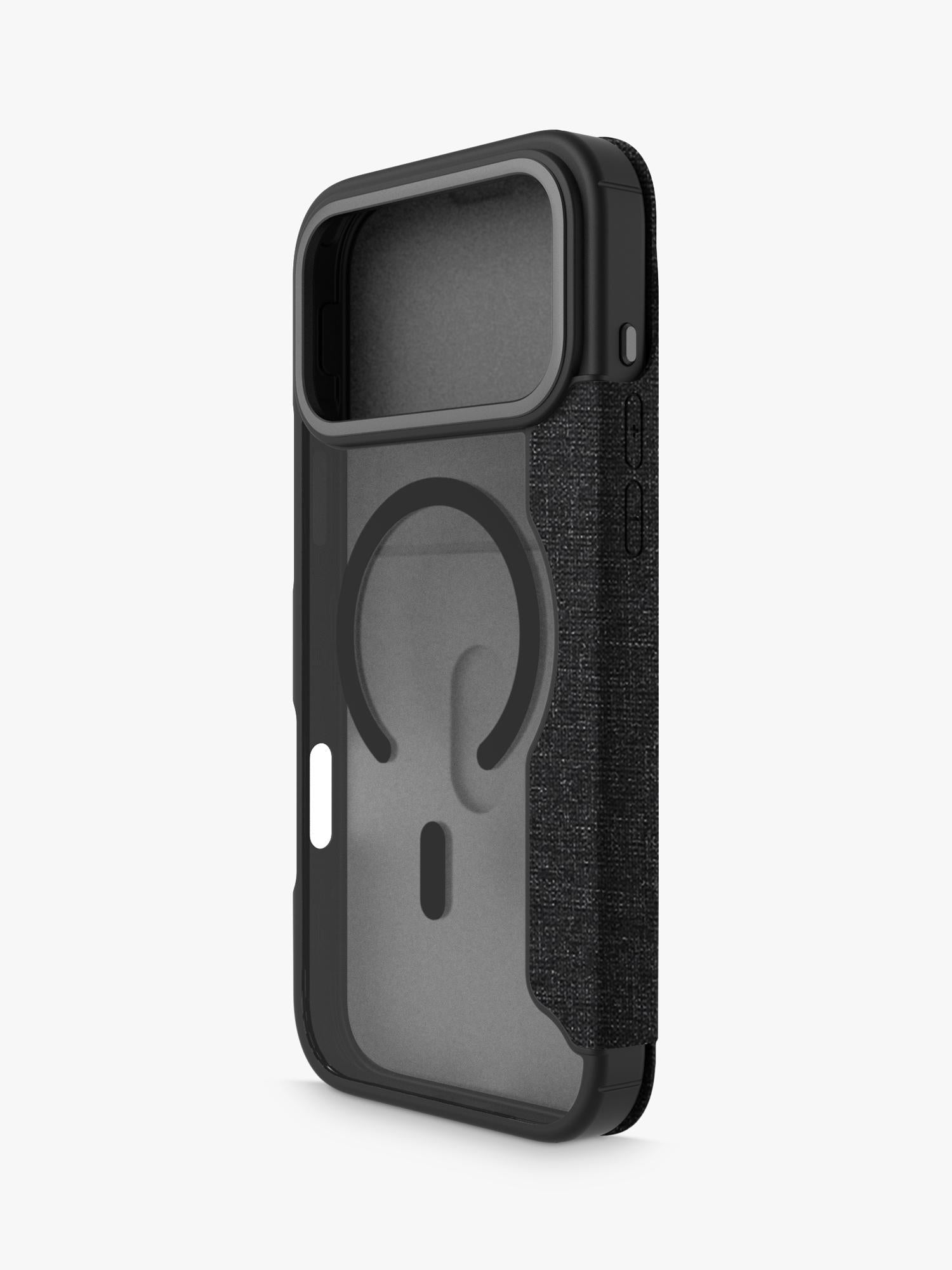 QDOS Hybrid Fold Folio Case Clear Black for iPhone 17 Pro Max, UK version