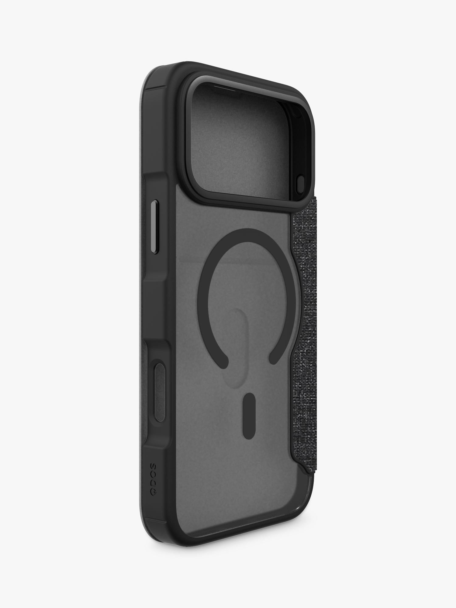 QDOS Hybrid Fold Folio Case Clear Black for iPhone 17 Pro Max, UK version