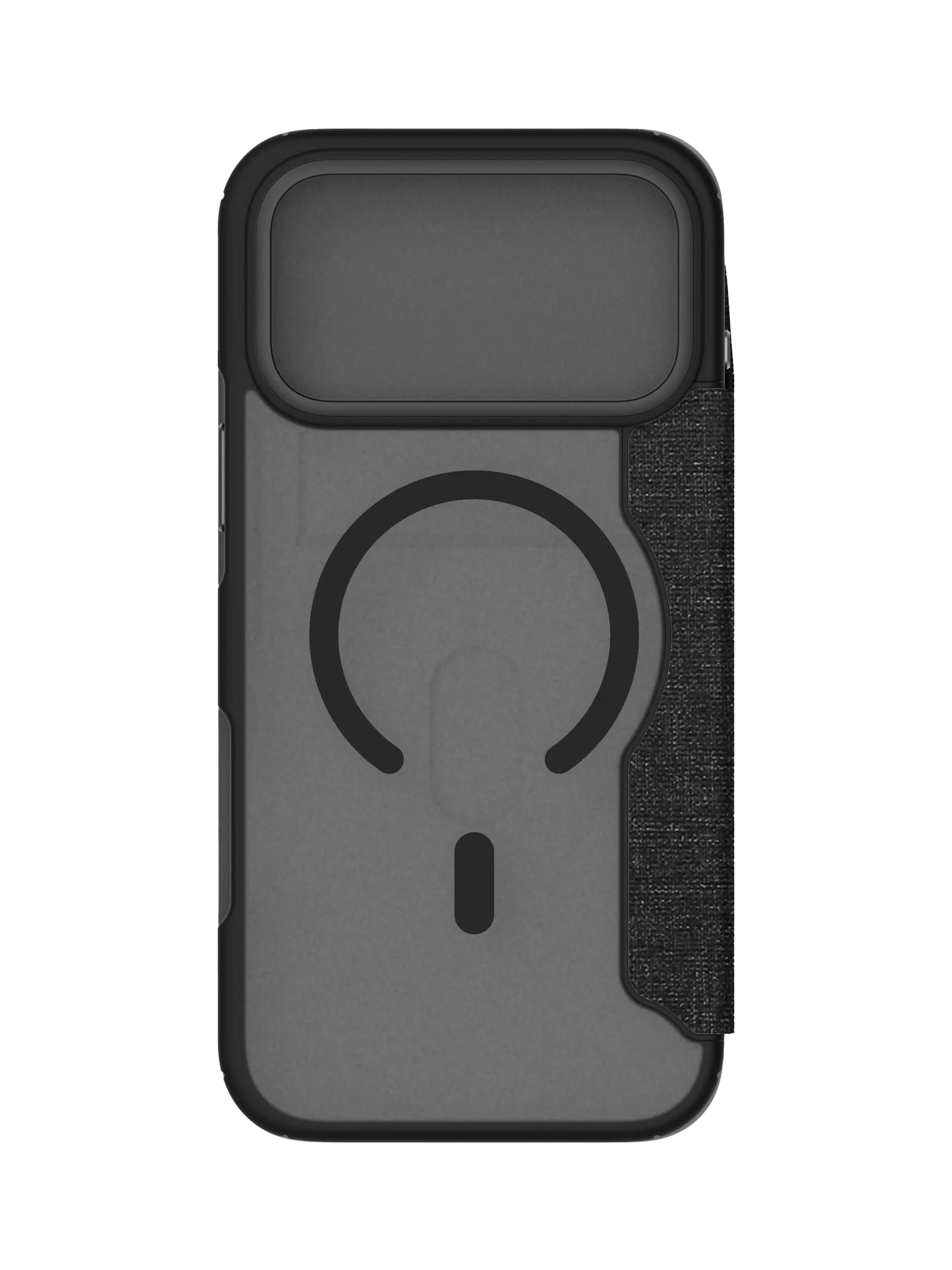 QDOS Hybrid Fold Folio Case Clear Black for iPhone 17 Pro Max, UK version