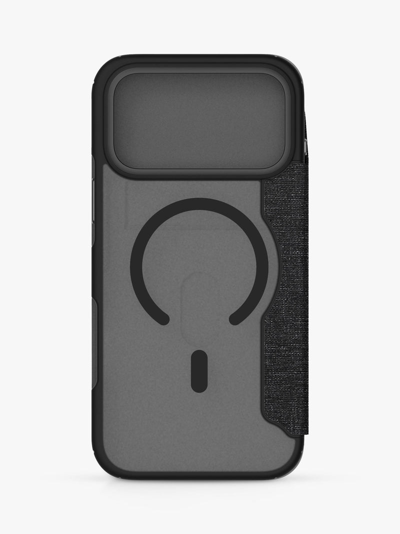 QDOS Hybrid Fold Folio Case Clear Black for iPhone 17 Pro Max, UK version