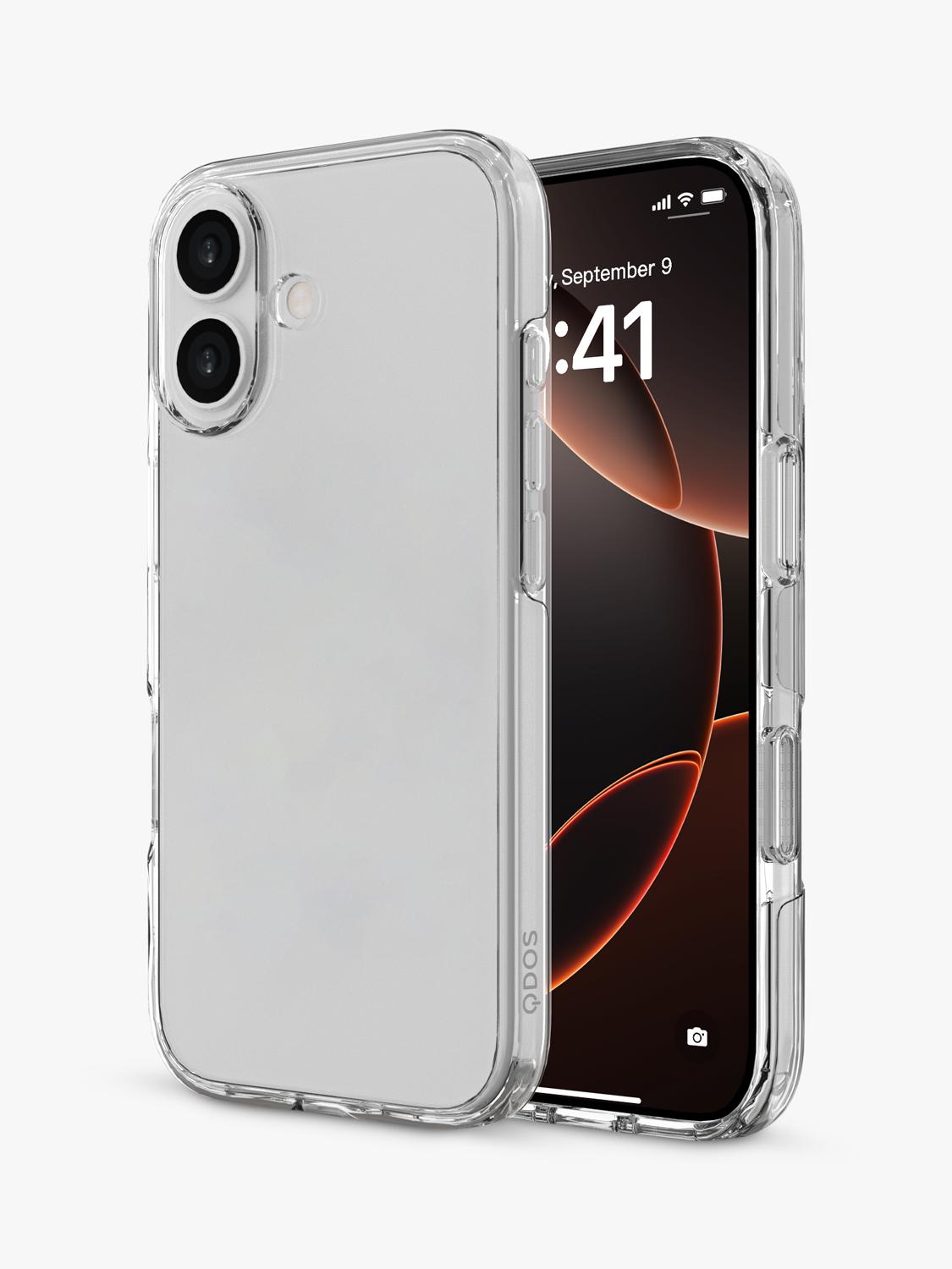 QDOS hybrid case clear for iPhone 17 - British product
