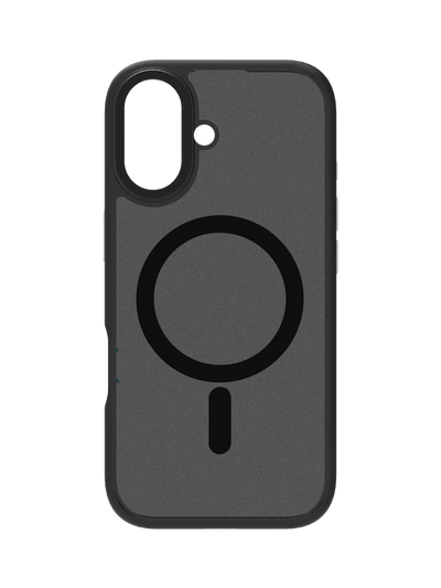 John Lewis QDOS Hybrid Drop Soft Touch Case for iPhone 17, Black/Frosted- Buy online at McGrocer