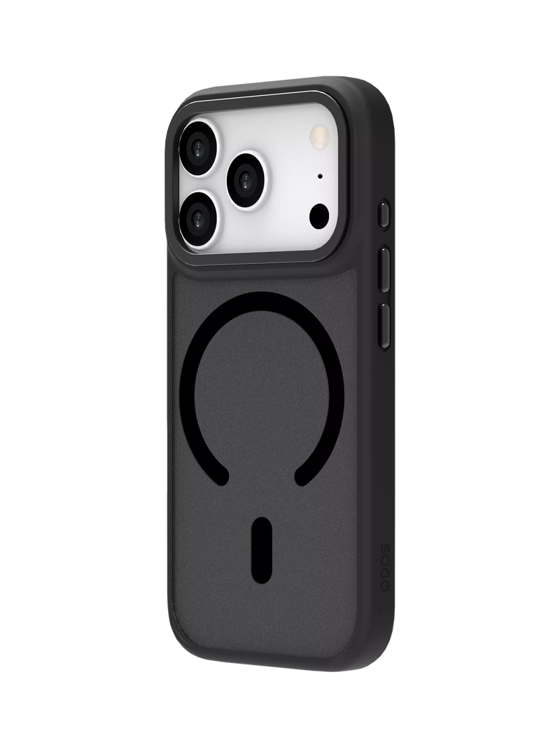 QDOS phone case for iPhone 17 Pro Black/Frosted - British product
