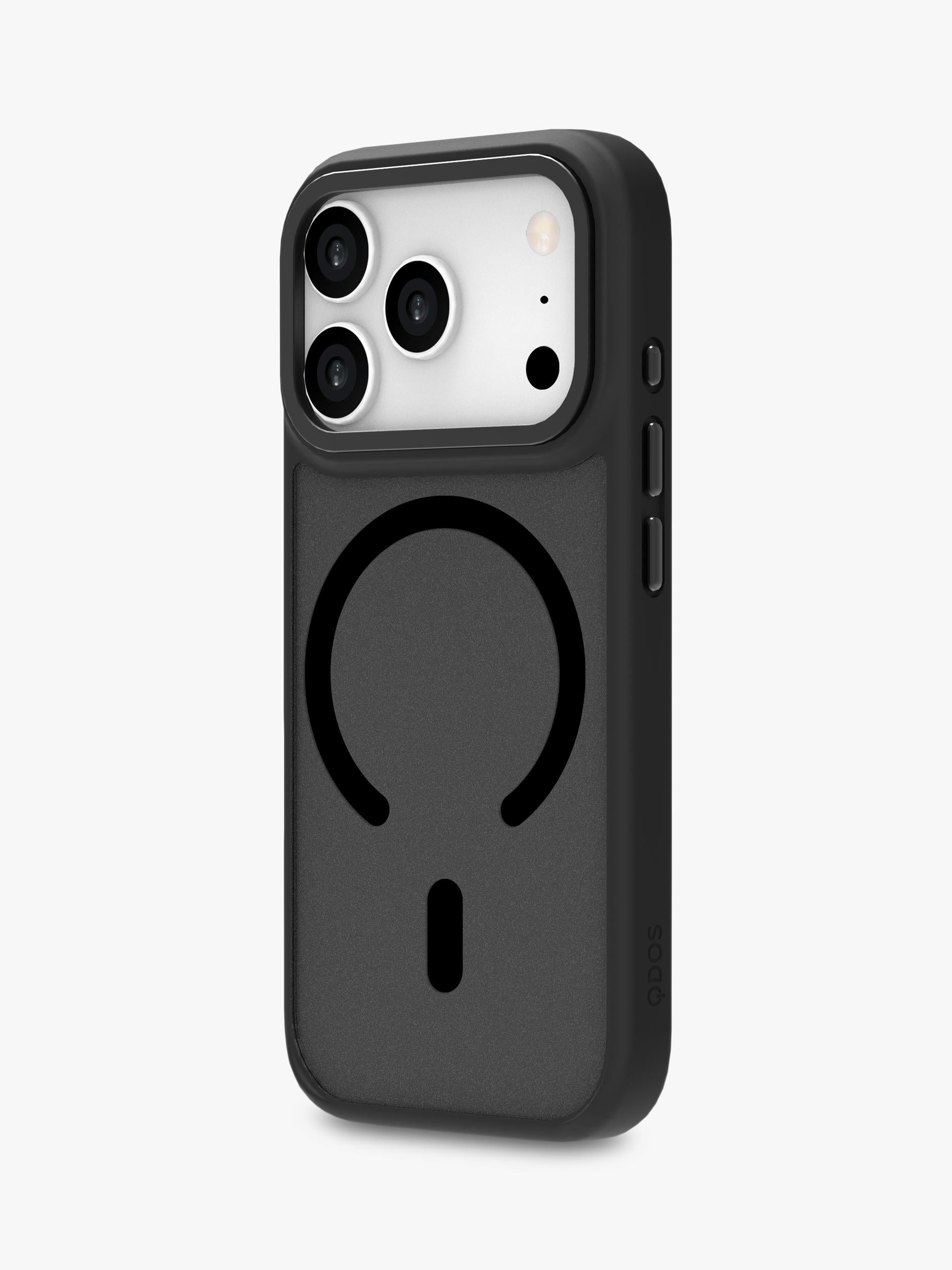 QDOS phone case for iPhone 17 Pro Black/Frosted - British product