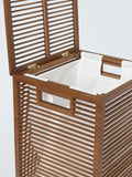 John Lewis bamboo laundry hamper natural dark H60cm, imported from the UK