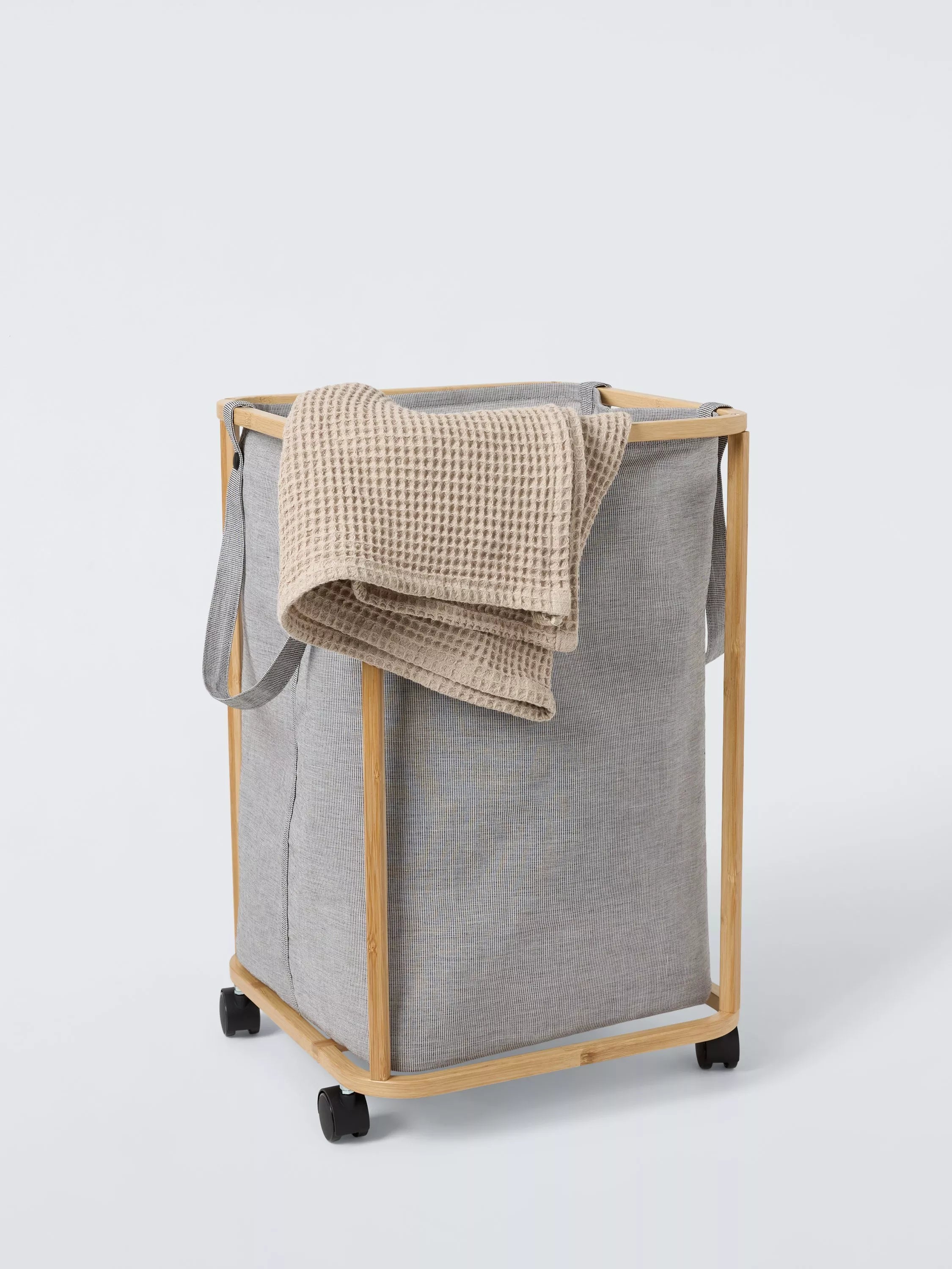John Lewis rolling laundry hamper grey 67L, UK version