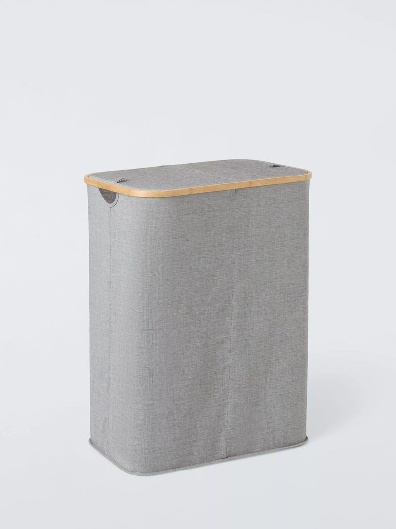 John Lewis bamboo rim laundry hamper grey, UK version