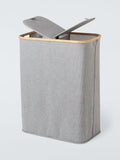 John Lewis bamboo rim laundry hamper grey, UK version