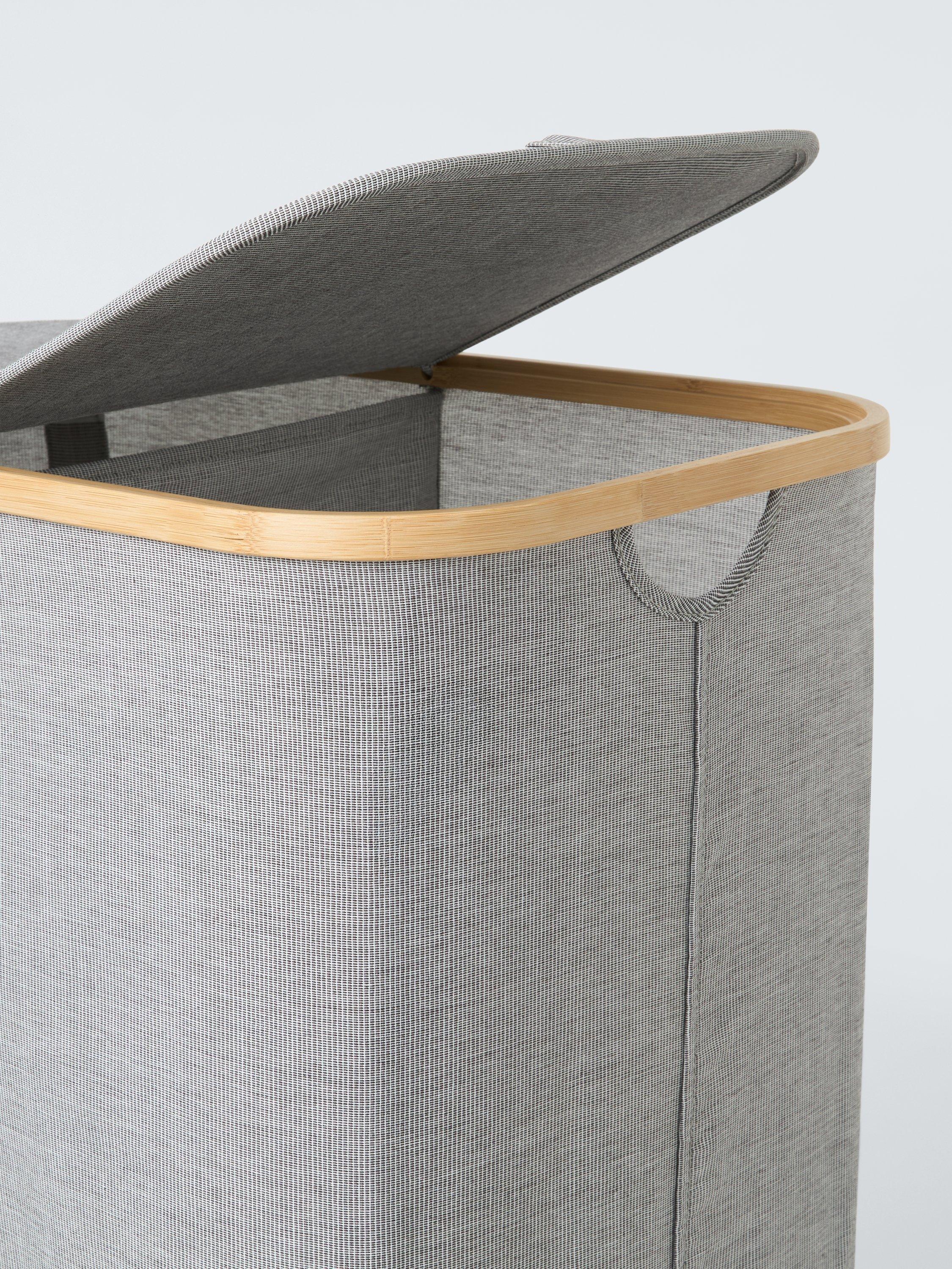 John Lewis bamboo rim laundry hamper grey, UK version