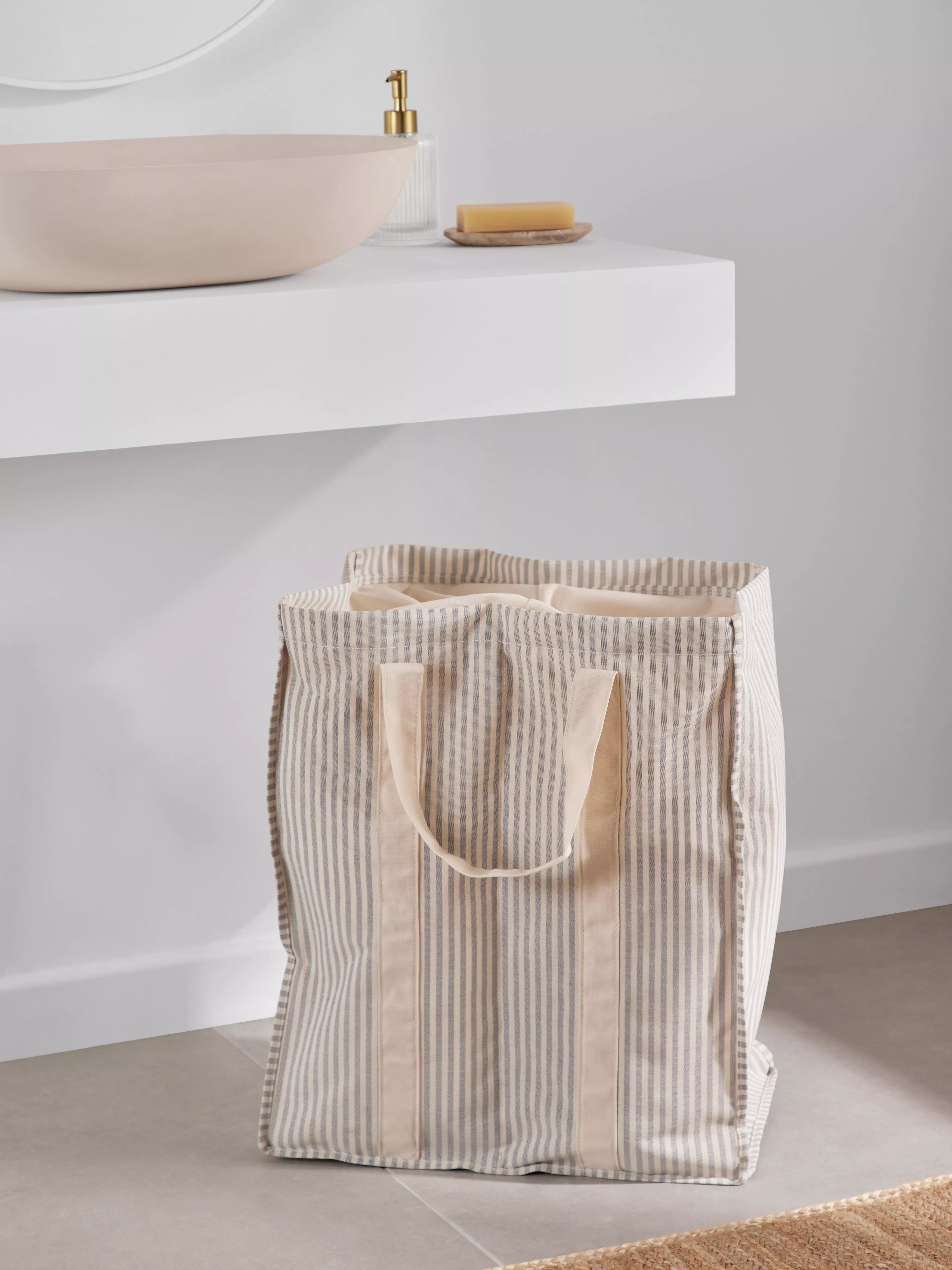 John Lewis double laundry bag grey - British product