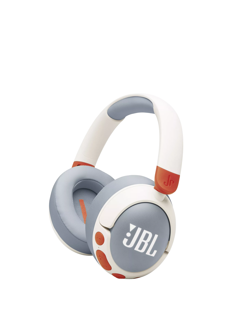 JBL Junior 470NC Volume Limiting Noise Cancelling Wireless Bluetooth Over-Ear Headphones with Mic/Remote, White