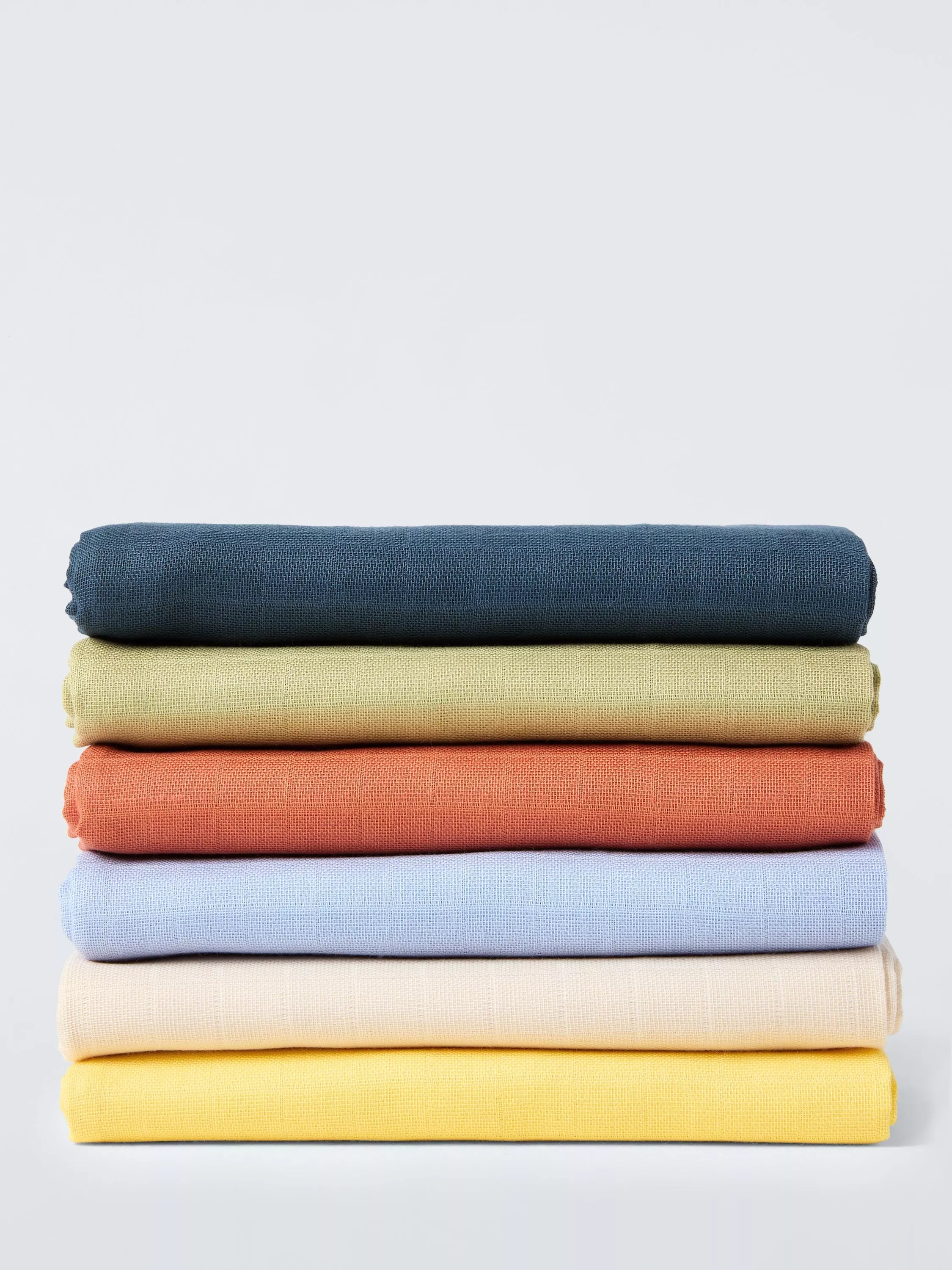 John Lewis colourblock muslin squares pack of 6 - British product