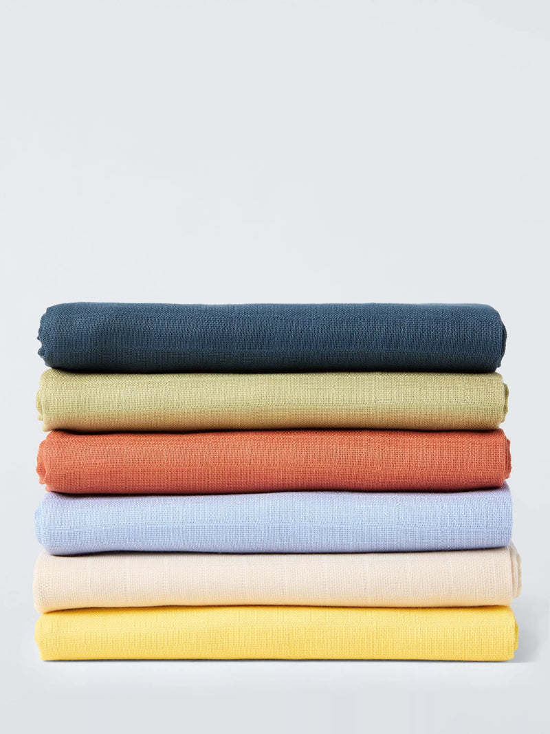 John Lewis colourblock muslin squares pack of 6 - British product