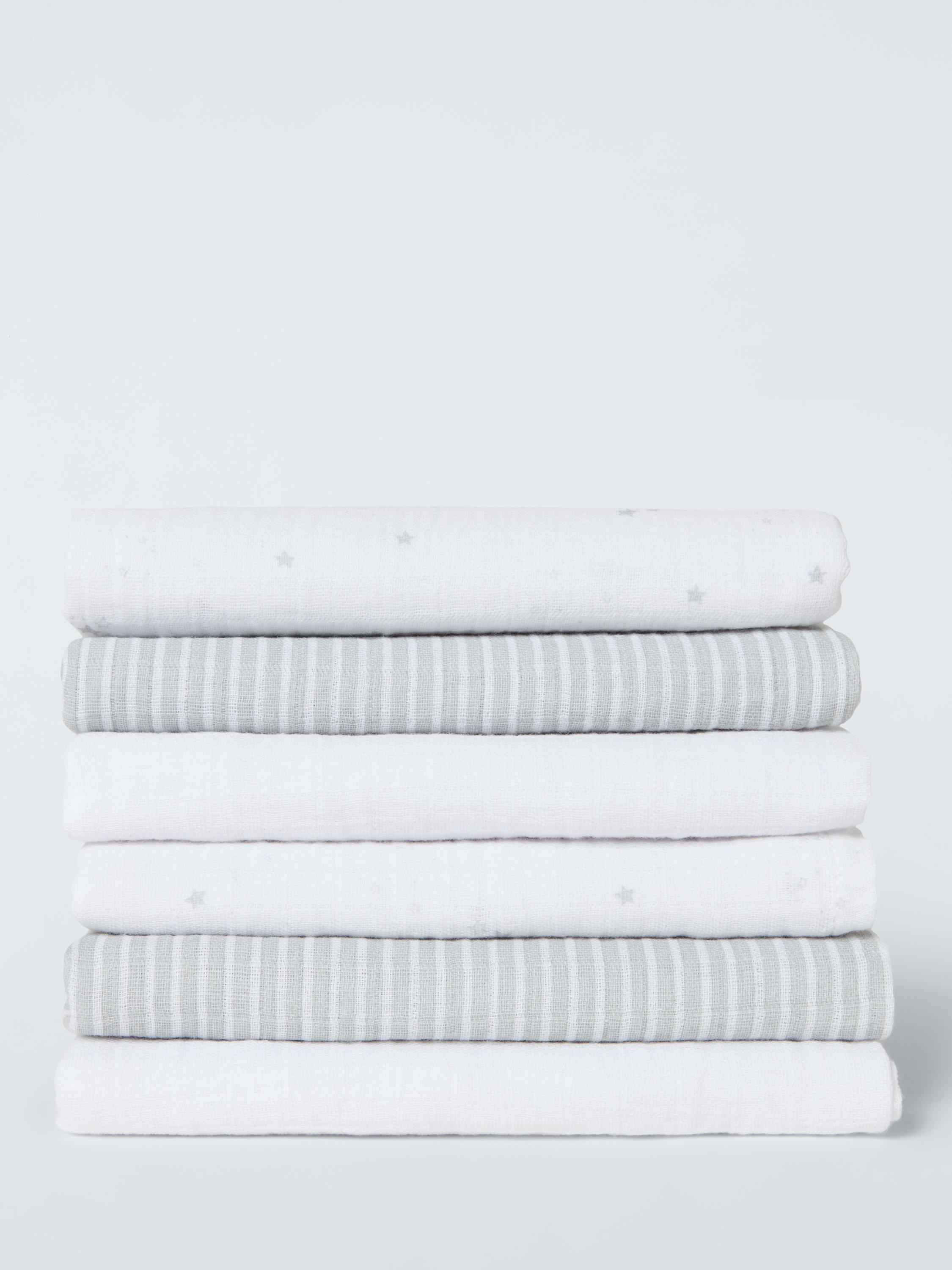 John Lewis stars and stripes muslin squares pack of 6, imported from the UK
