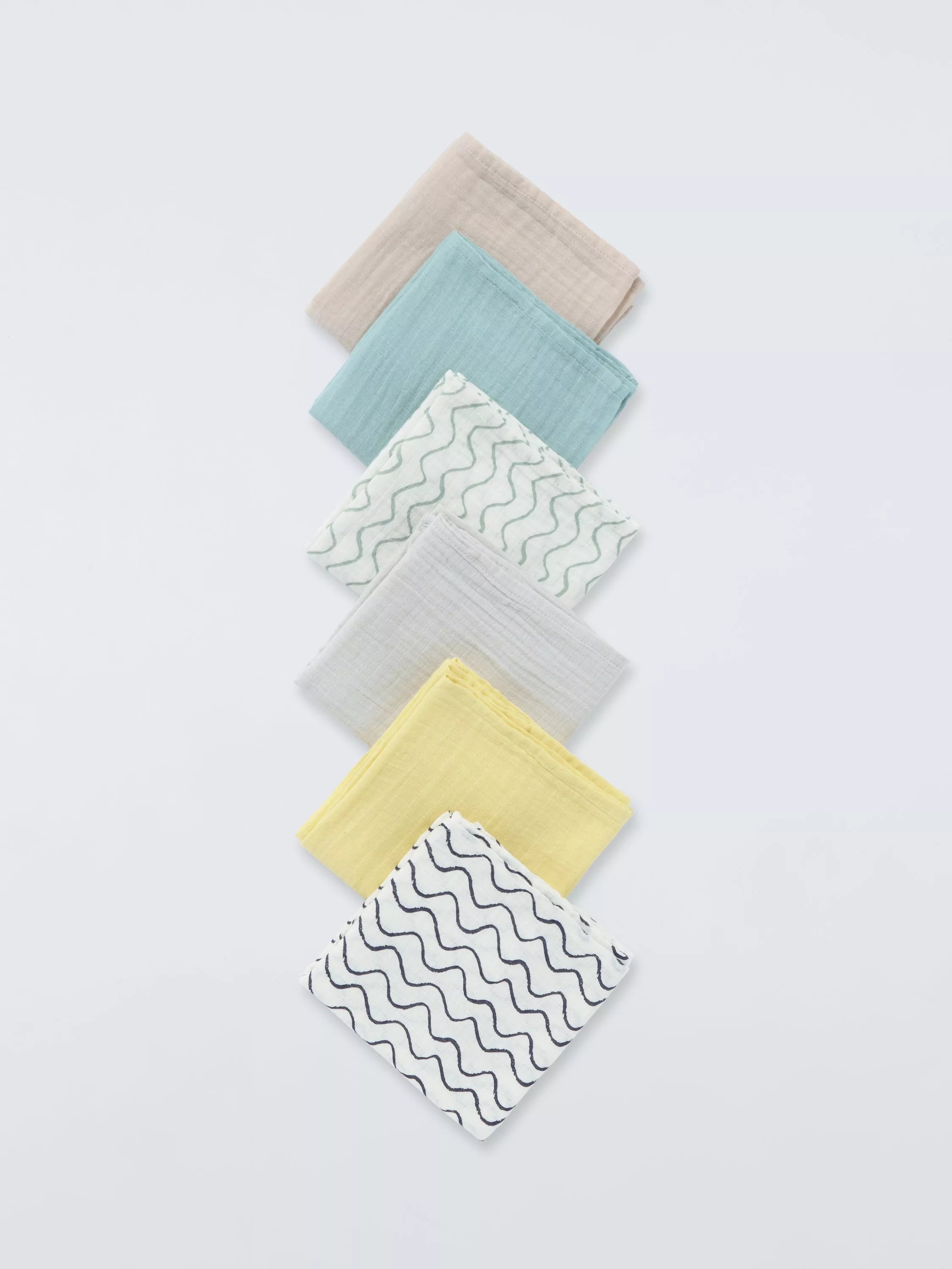 John Lewis muslin squares pack of 6, imported from the UK