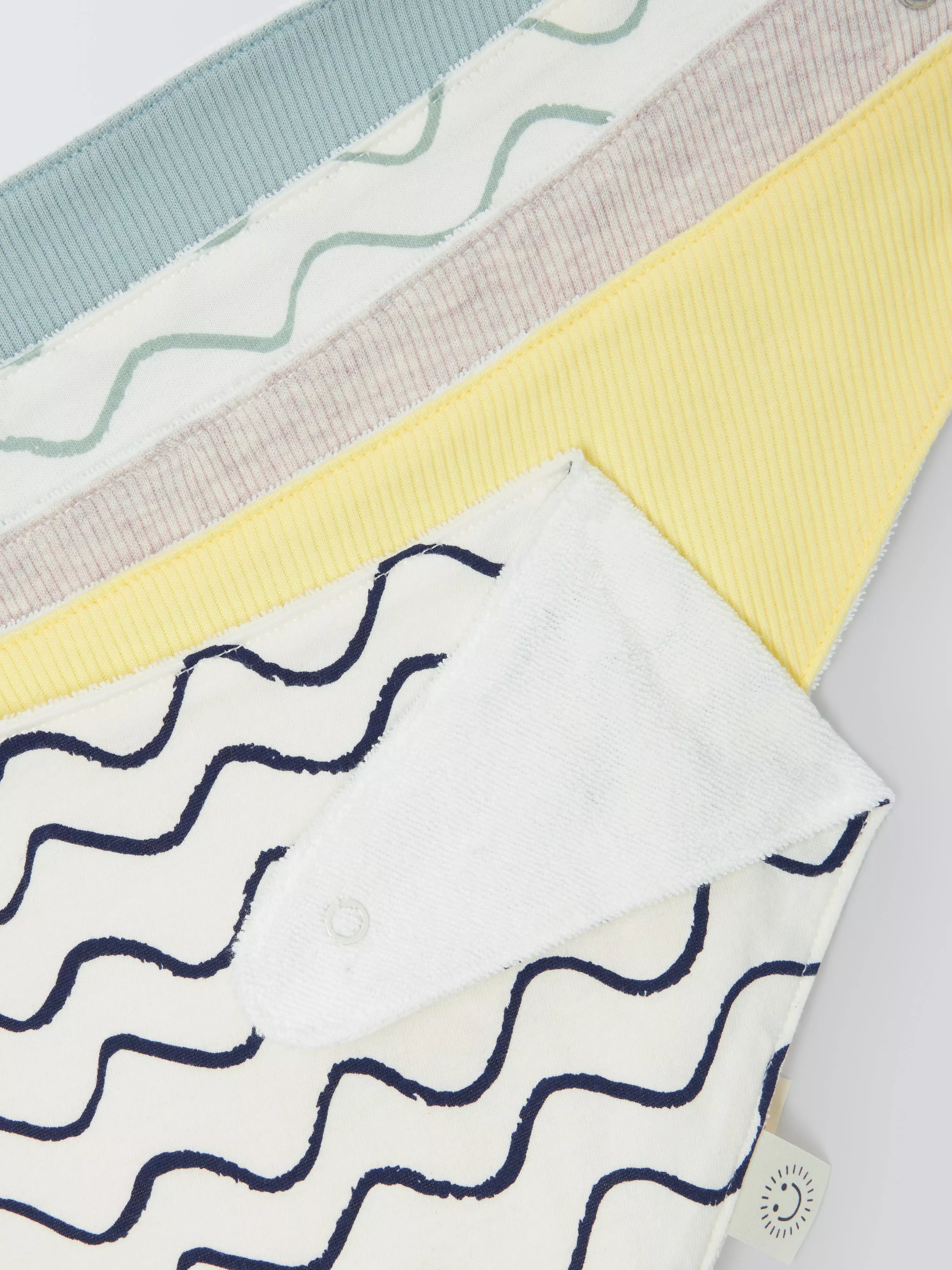 John Lewis dribble bibs pack of 5 100% cotton (British brand)
