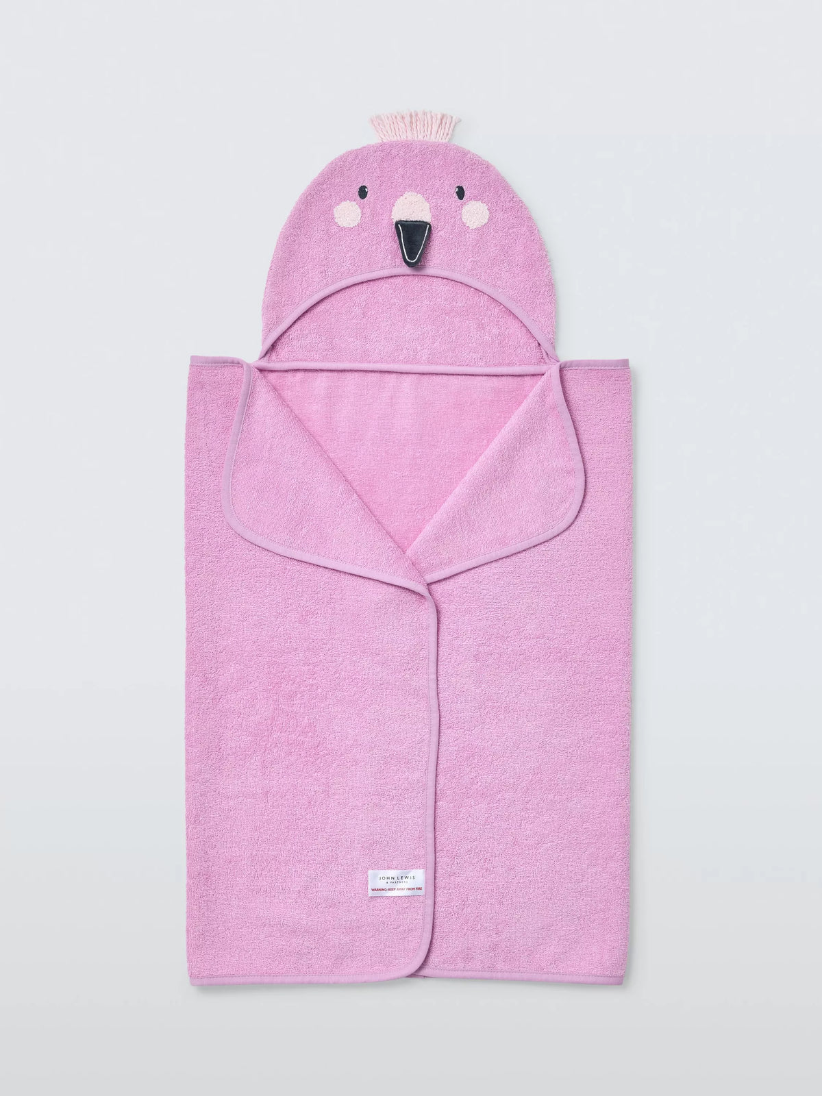 John Lewis flamingo hooded towel 100% cotton (British brand)