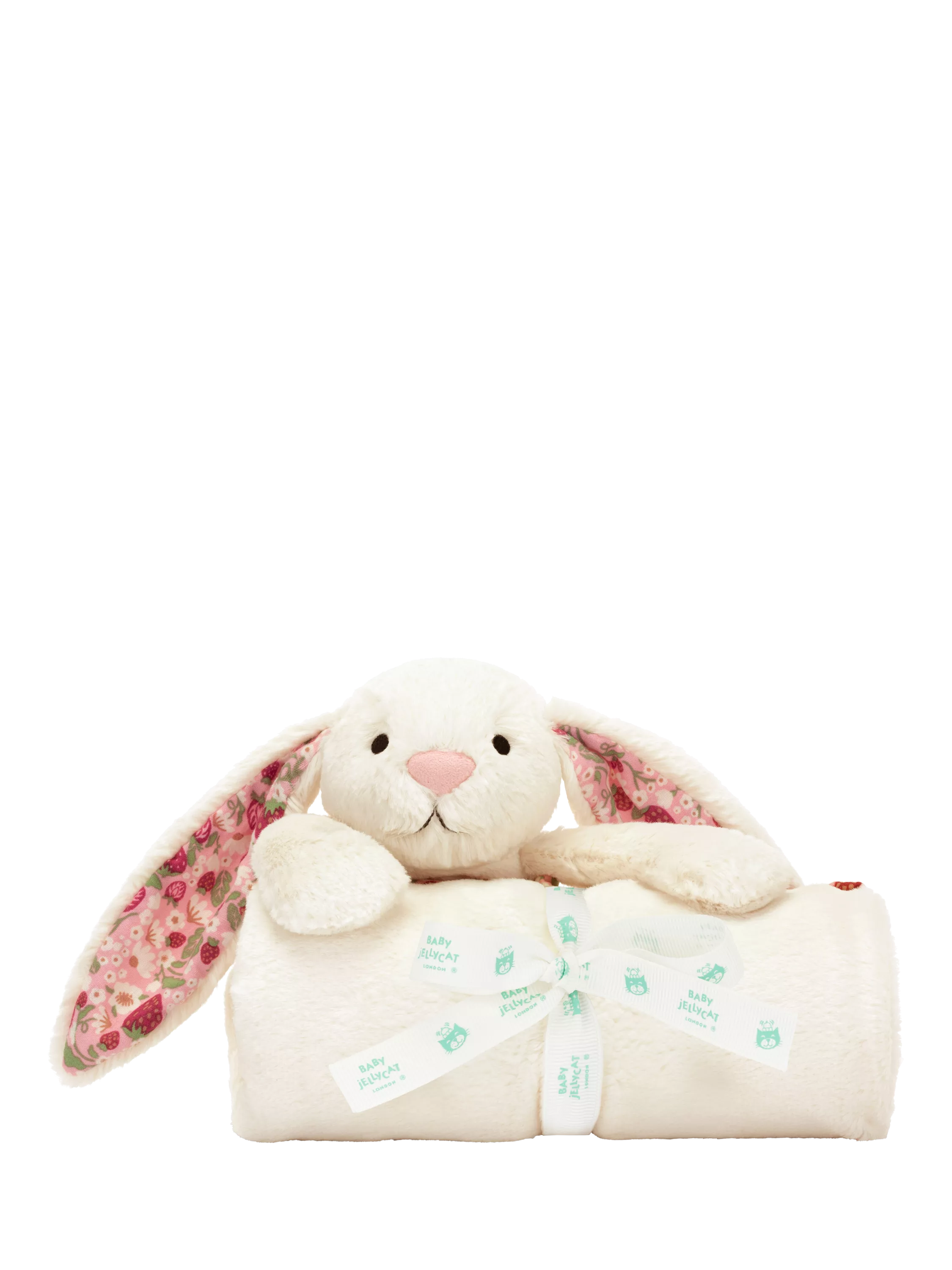 Jellycat Blossom Bunny Blankie cream comfort blanket (British brand)