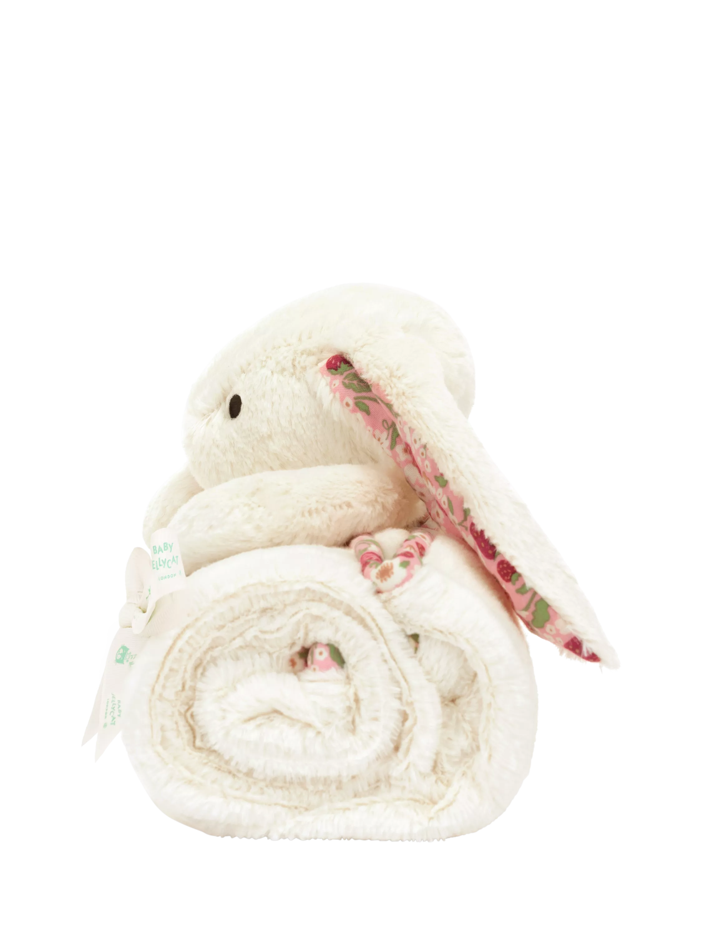 Jellycat Blossom Bunny Blankie cream comfort blanket (British brand)