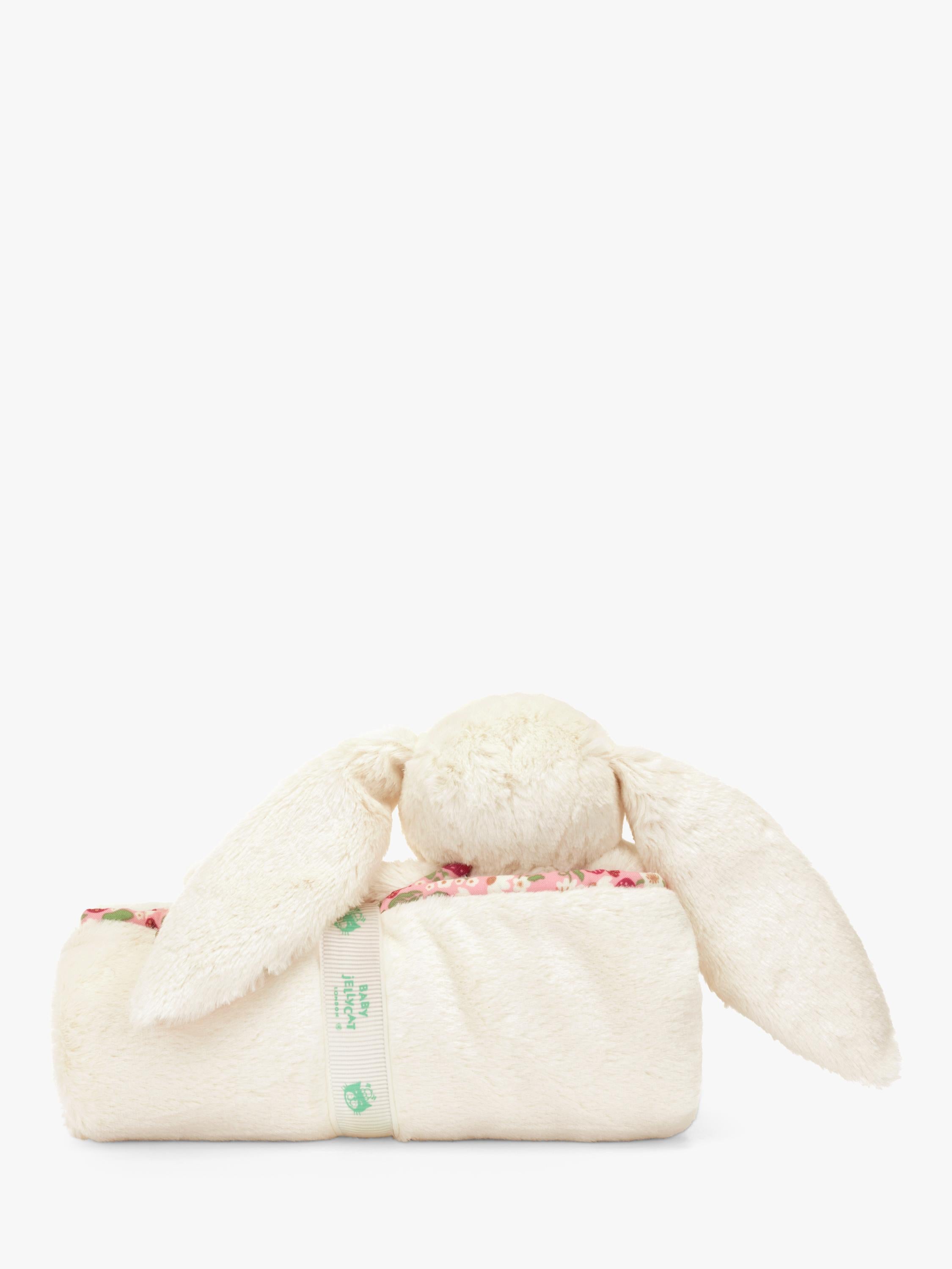 Jellycat Blossom Bunny Blankie cream comfort blanket (British brand)