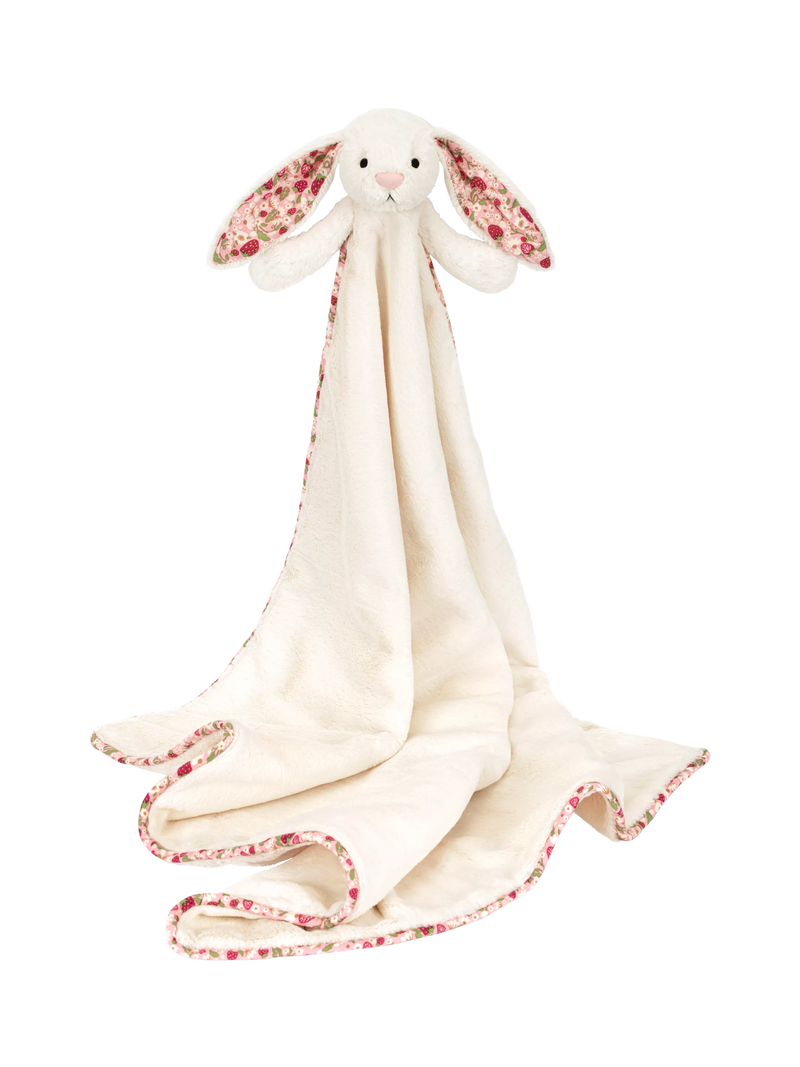 Jellycat Blossom Bunny Blankie cream comfort blanket (British brand)