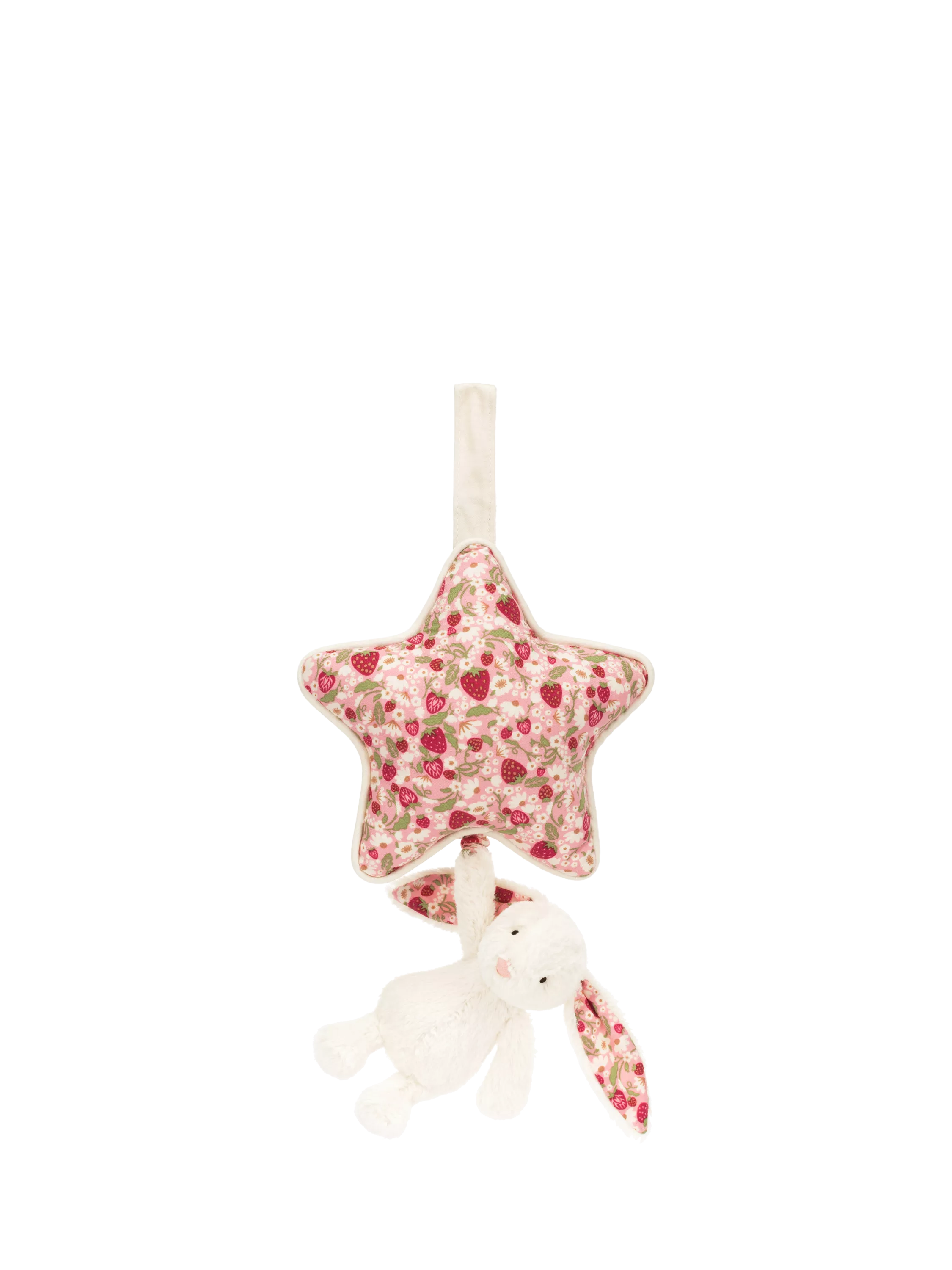 Jellycat Blossom Bunny musical pull cream - British product