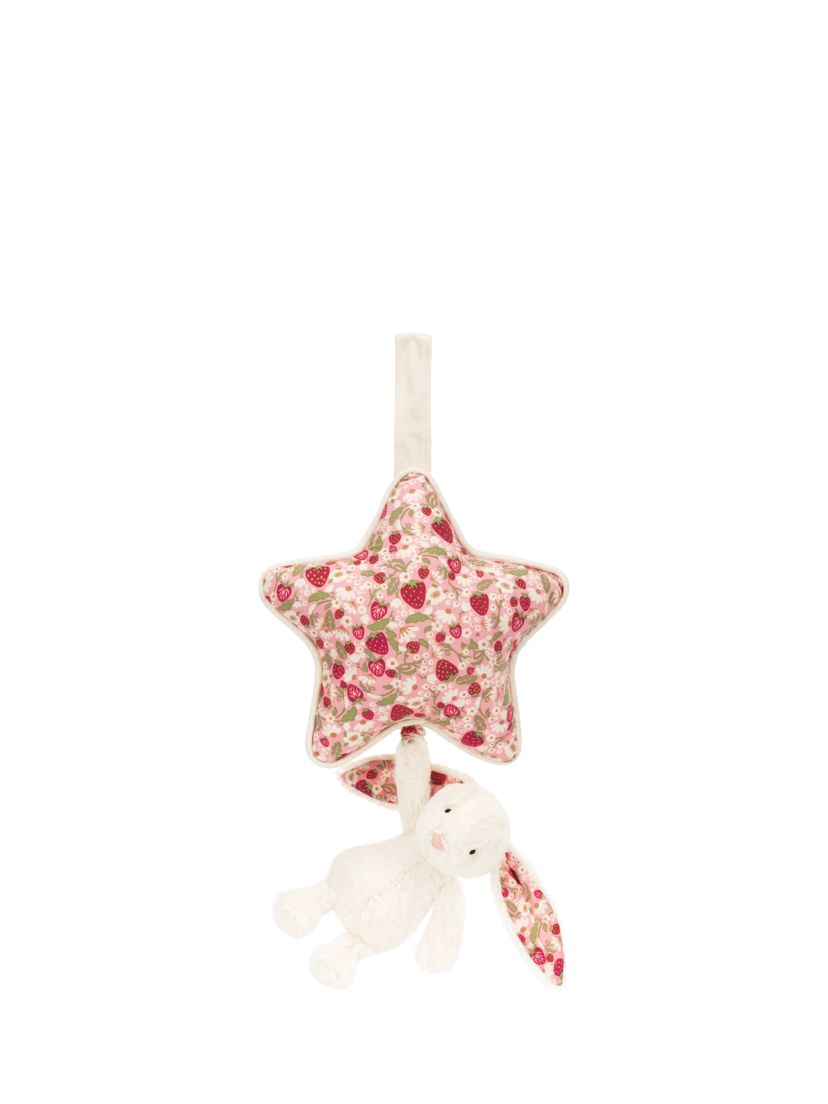 Jellycat Blossom Bunny musical pull cream - British product