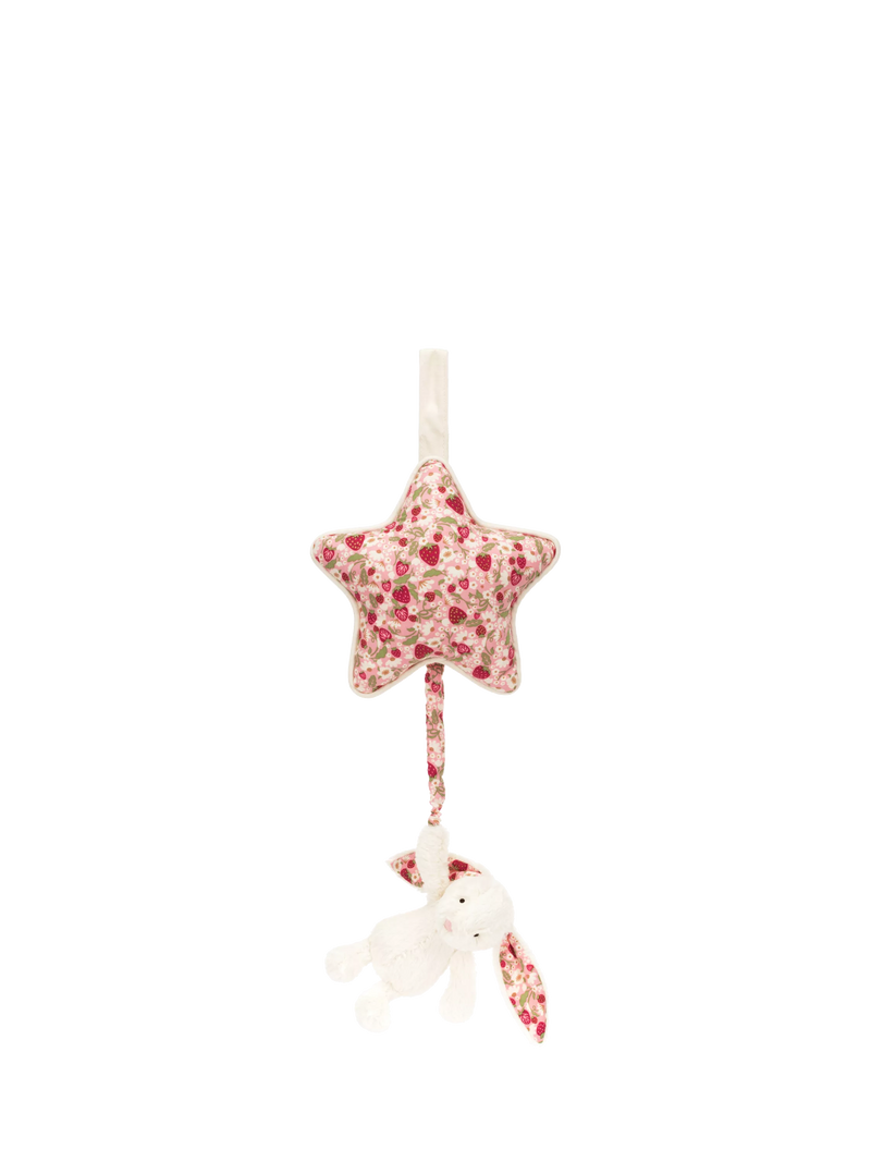 Jellycat Blossom Bunny musical pull cream - British product