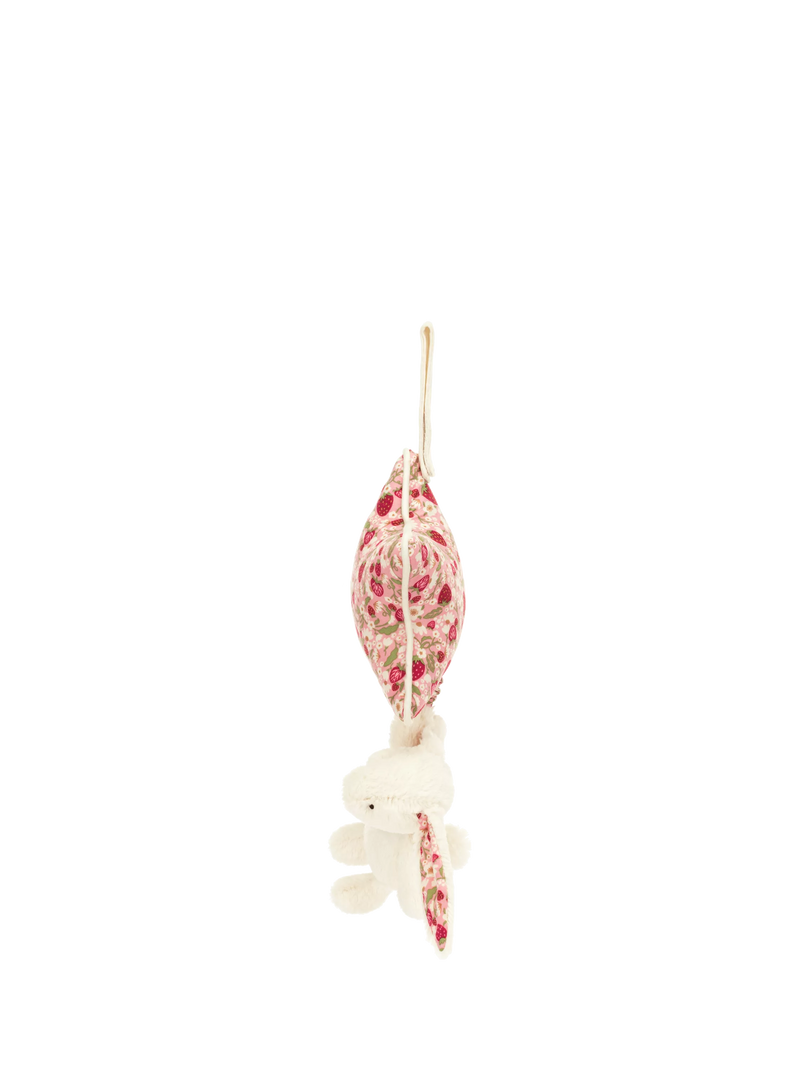 Jellycat Blossom Bunny musical pull cream - British product