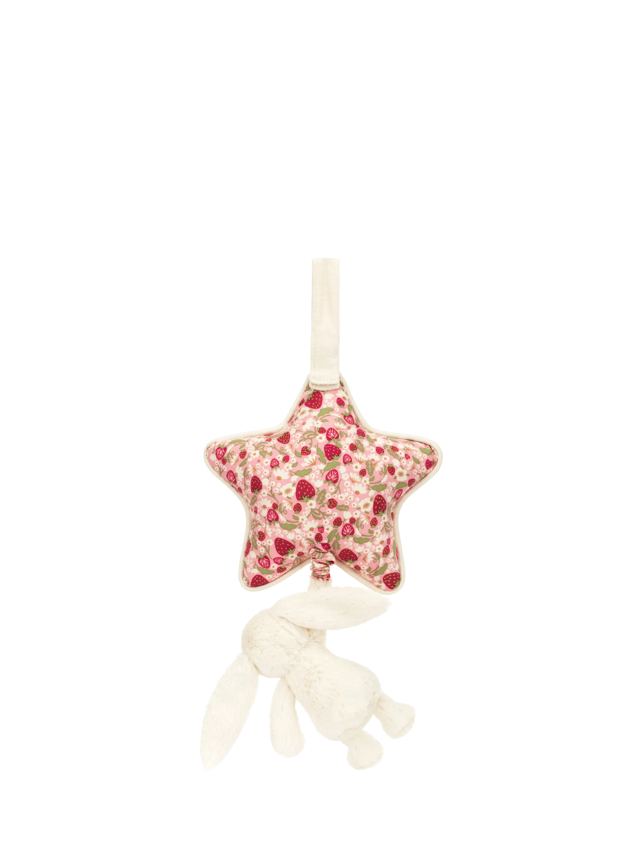 Jellycat Blossom Bunny musical pull cream - British product