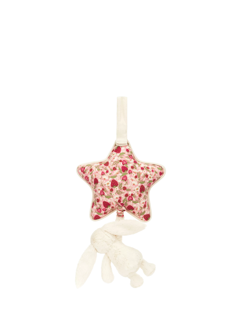 Jellycat Blossom Bunny musical pull cream - British product