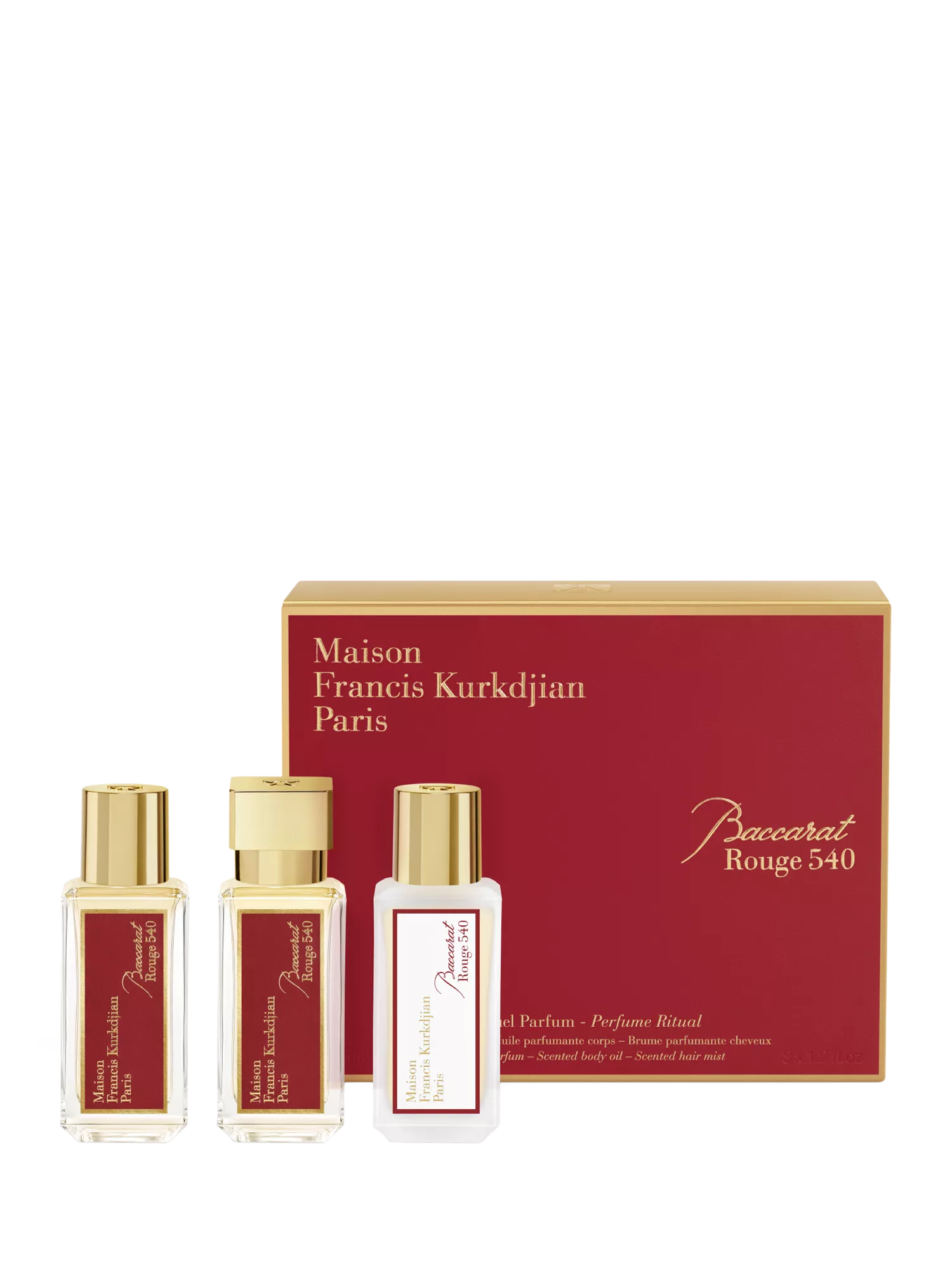 Maison Francis Kurkdjian Baccarat Rouge 540 fragrance gift set 3x35ml - British product