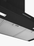 Smeg chimney cooker hood matte black 90cm, imported from the UK