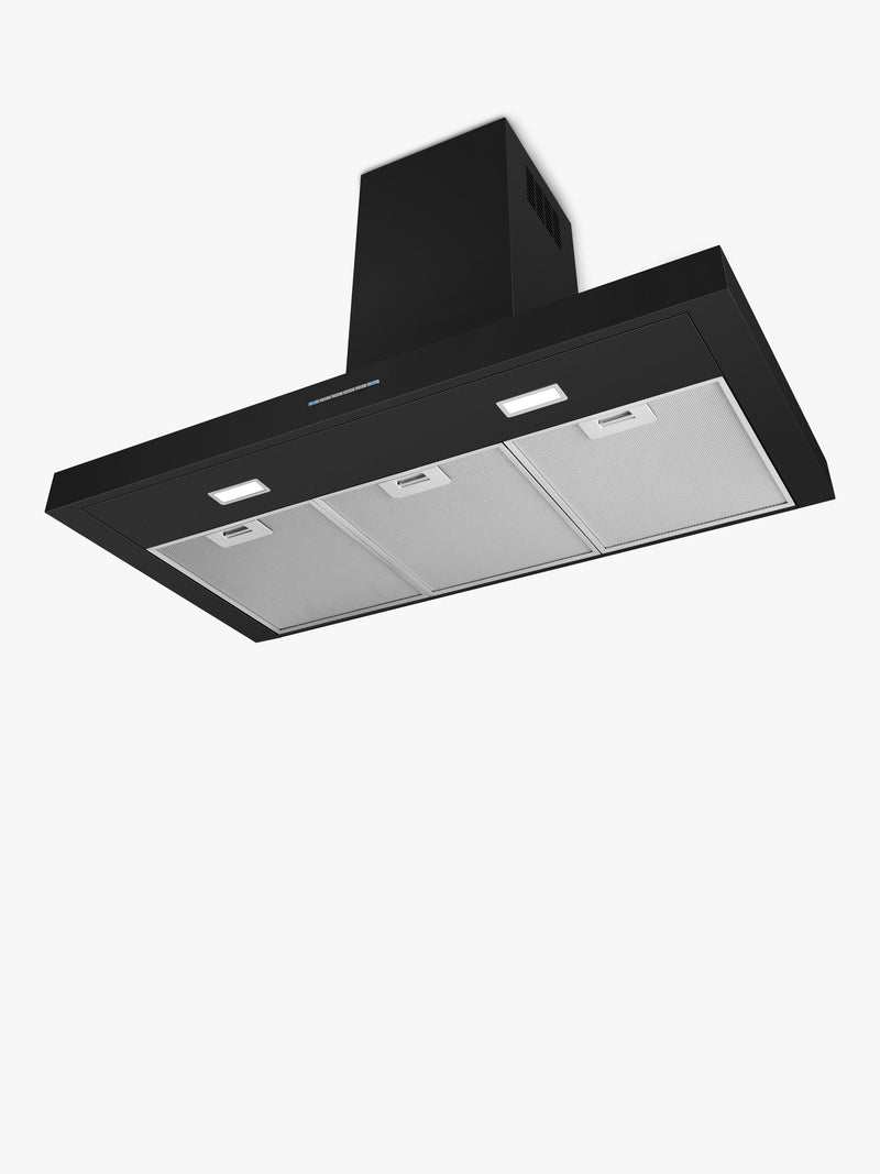 Smeg chimney cooker hood matte black 90cm, imported from the UK