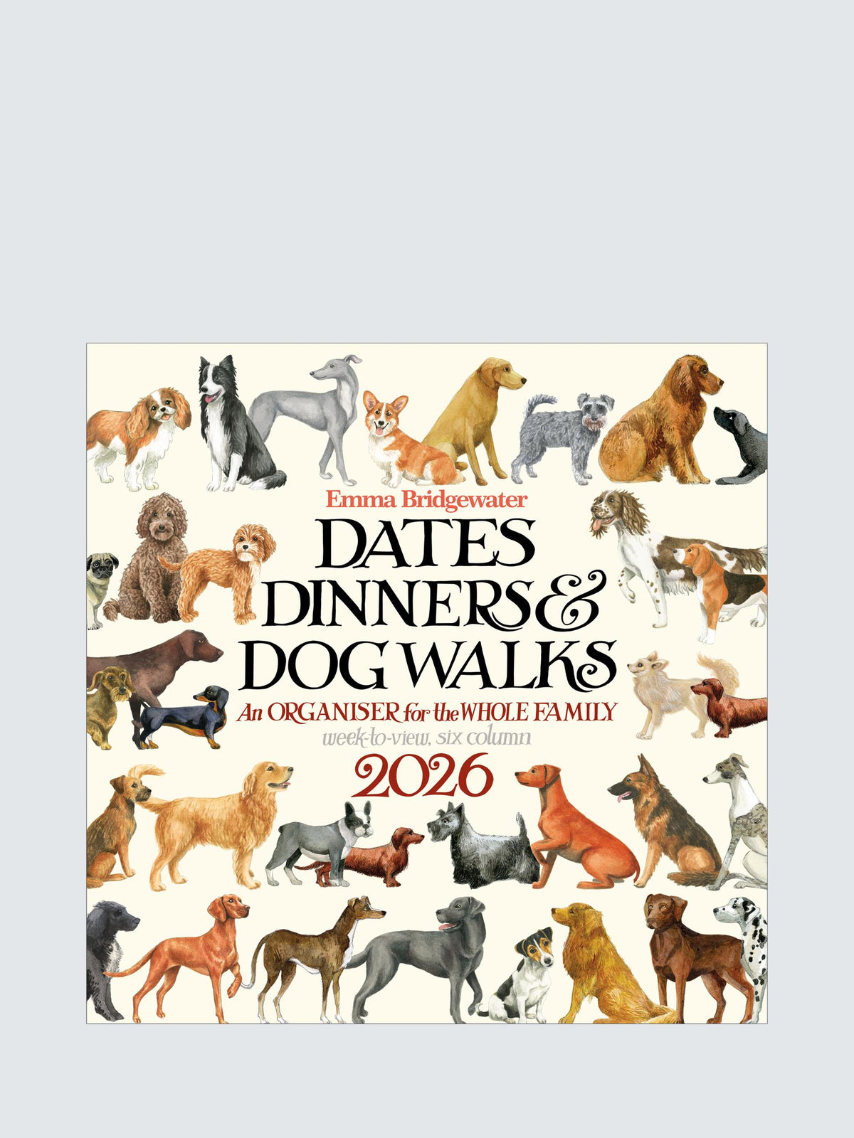Emma Bridgewater Dates Dinners Dogs Family 2026 Calendar Multi