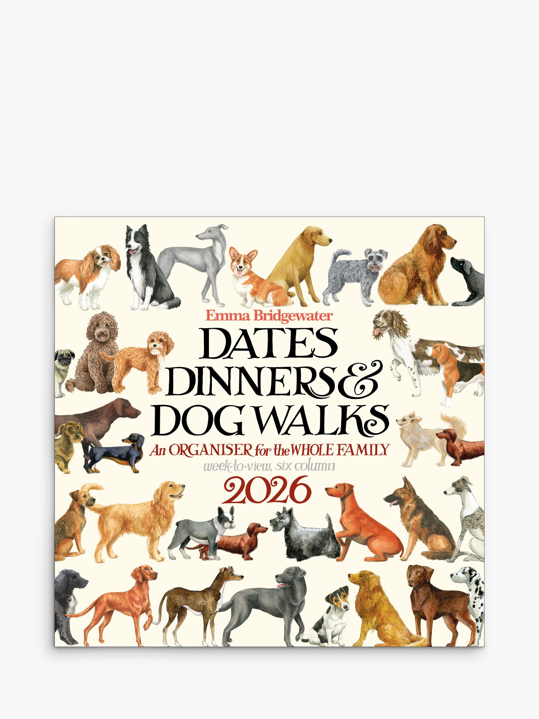 2026 Family Wall Organiser with Dog-Themed Artwork