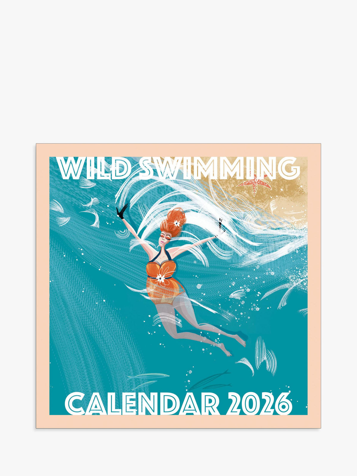 Wild Swimming 2026 Illustrated Wall Calendar