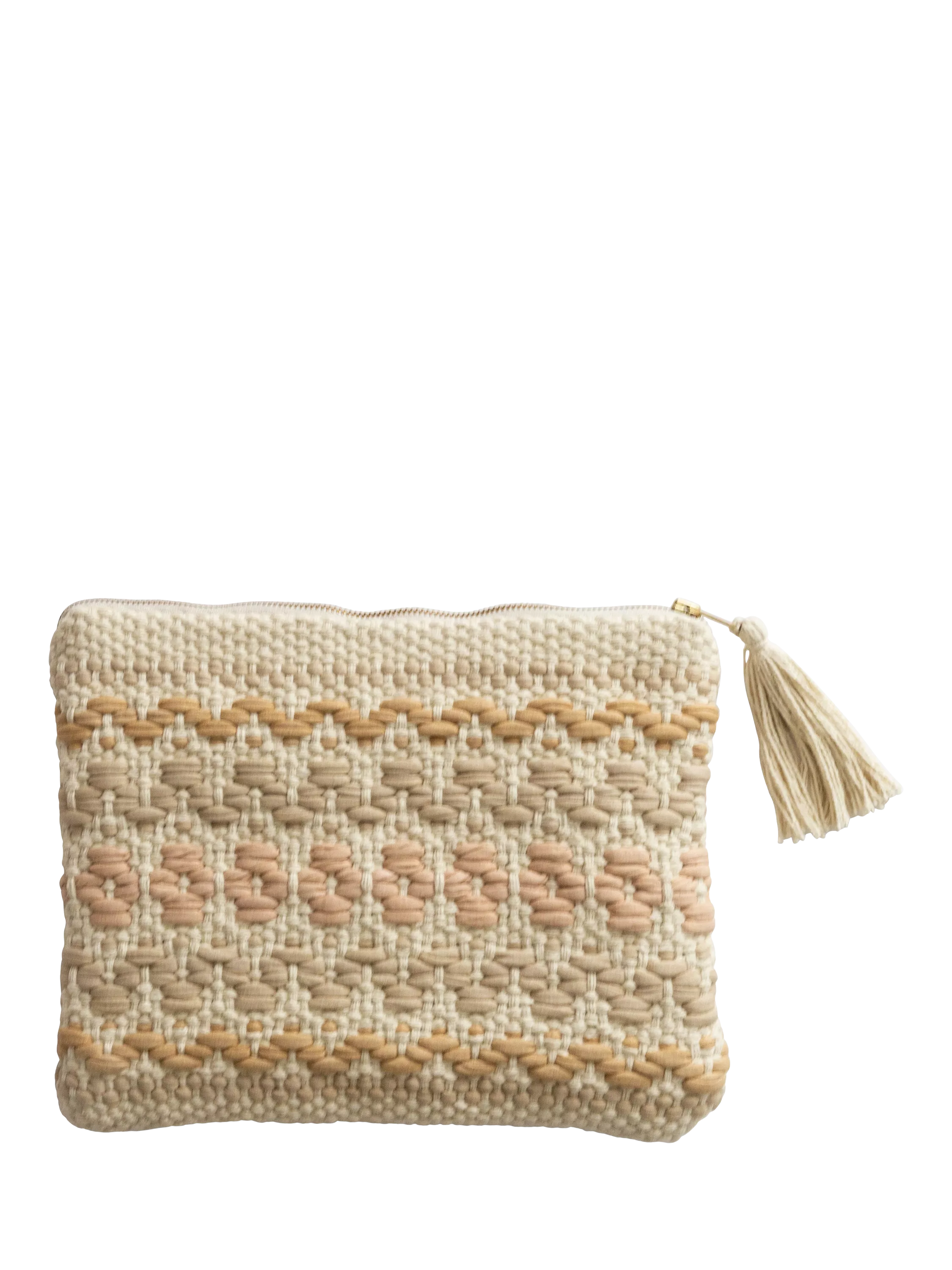 The Small Home woven organic cotton clutch multi - British product