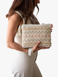 The Small Home woven organic cotton clutch multi - British product