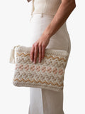 The Small Home woven organic cotton clutch multi - British product