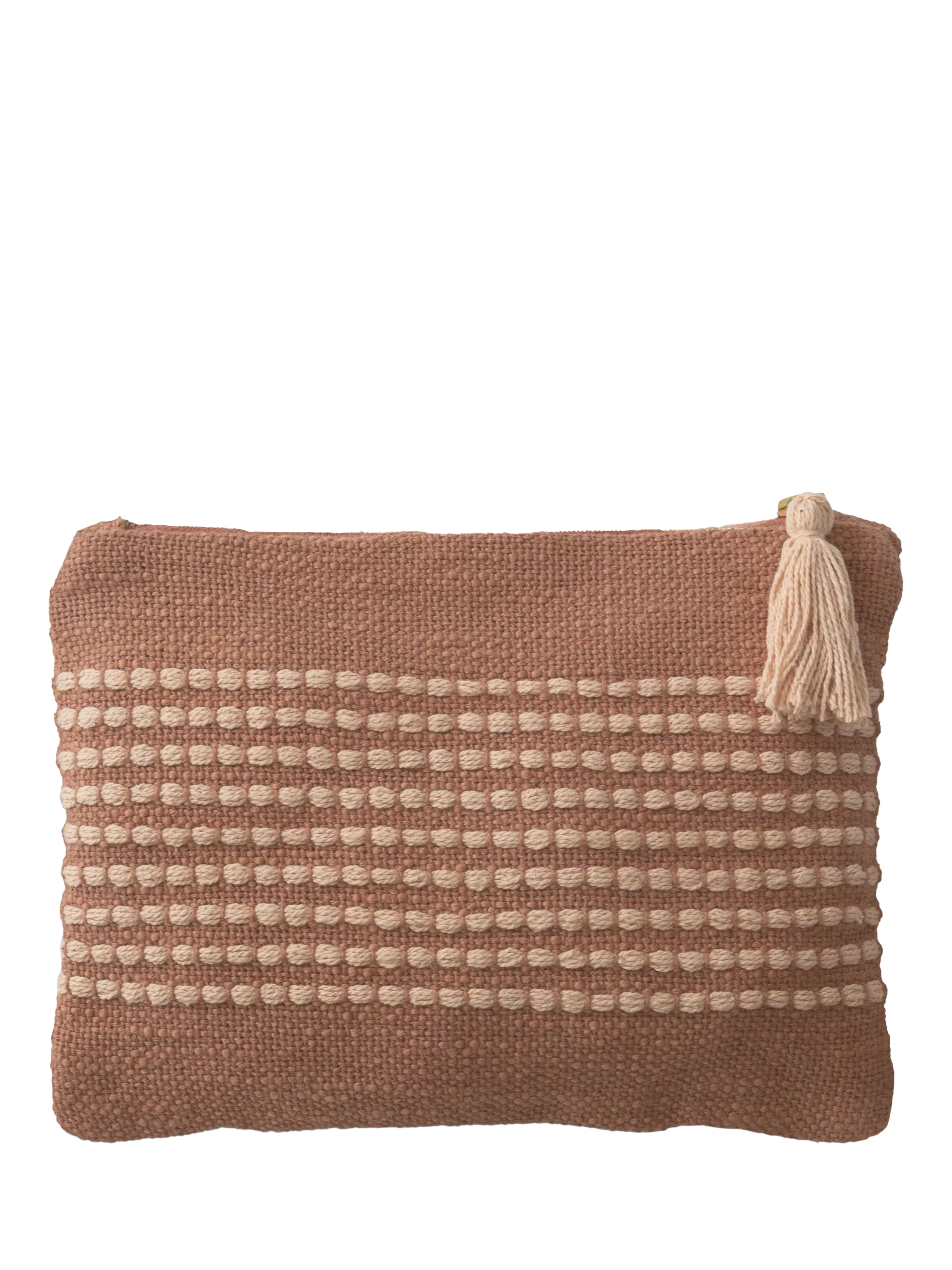The Small Home stripe pouch bag multi natural (British brand)