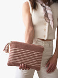 The Small Home stripe pouch bag multi natural (British brand)