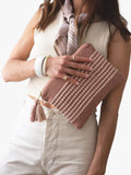 The Small Home stripe pouch bag multi natural (British brand)